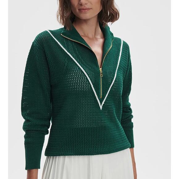 Varley Jackets & Blazers - Varley Calva Knit Sweater Forest Green Women's Medium